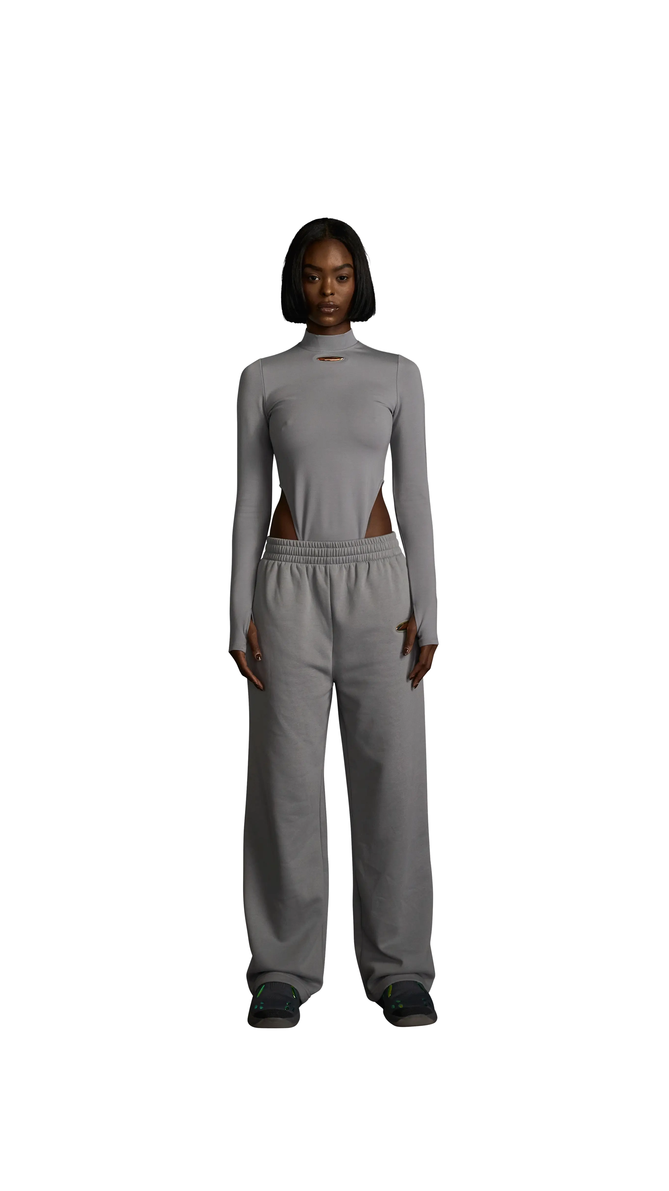 KINETIC LONG SLEEVE BODYSUIT - Grey Nebula - Image 3